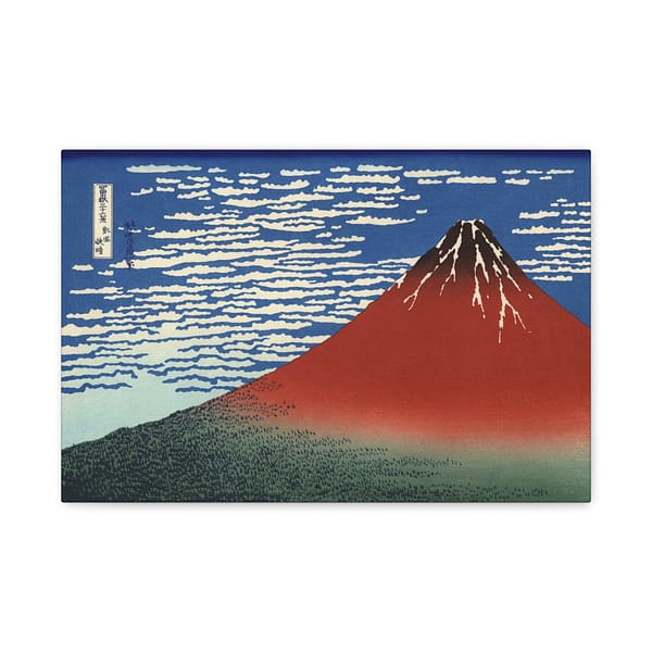 18232620617696407942_2048-1.jpeg Red Fuji (South Wind, Clear Sky) – Katsushika Hokusai (c. 1830-32) – Japanese Woodblock Canvas Print