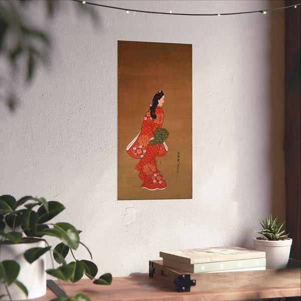 18286657534603761478_2048.jpeg Beauty Looking Back - Hishikawa Moronobu (c. 17th century) - Japanese Woodblock Poster Print