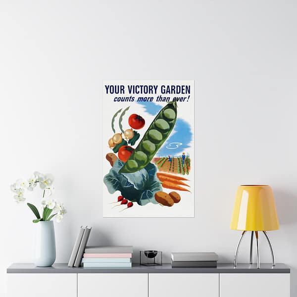 18419462168892328363_2048.jpeg Your Victory Garden Counts More Than Ever! - Hubert Morley (1945) - Patriotic WWII Poster Print