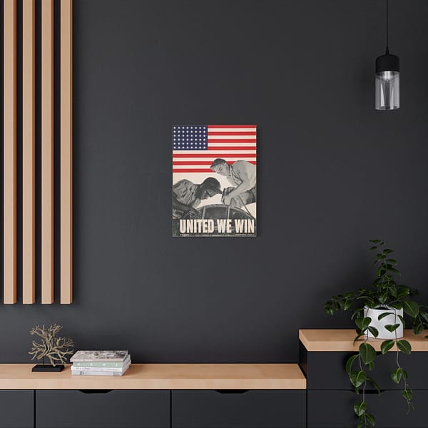 1878590239382250633_2048.jpeg United We Win - War Manpower Commission - Howard Liberman (1943) - Patriotic WWII Canvas Print