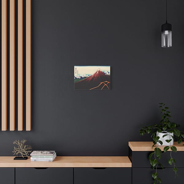 1958921005809378712_2048.jpeg Thunderstorm Beneath the Summit (Sanka Hakuu, Black Fuji) - Katsushika Hokusai (c. 1830-32) - Japanese Woodblock Canvas Print