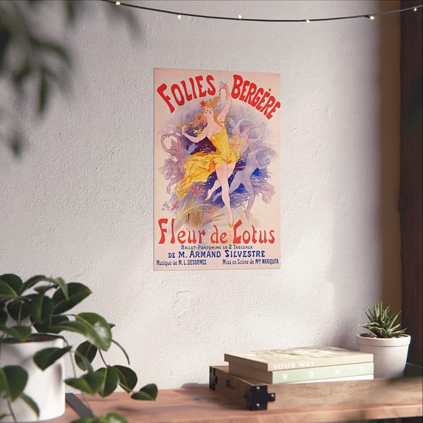 1964553862698729794_2048.jpeg Folies Bergère, Fleur de Lotus – Jules Chéret (1893) – Art Nouveau Poster Print