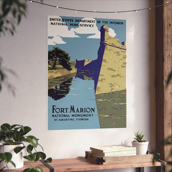 2034094128661849061_2048.jpeg Fort Marion National Monument, St. Augustine Florida – Works Progress Administration (c. 1930s) – Vintage Travel Poster Print