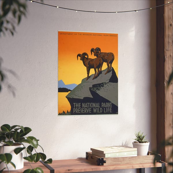 2072242303514631226_2048.jpeg The National Parks Preserve Wild Life – Works Progress Administration (c. 1930s) – Vintage Travel Poster Print