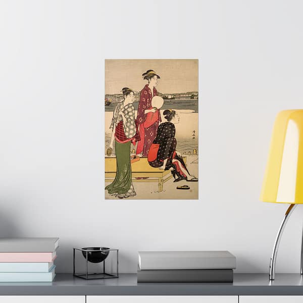 2101152003077955784_2048.jpeg Evening on the Banks of the Sumida River - Torii Kiyonaga (c. 1784-85) - Japanese Woodblock Poster Print