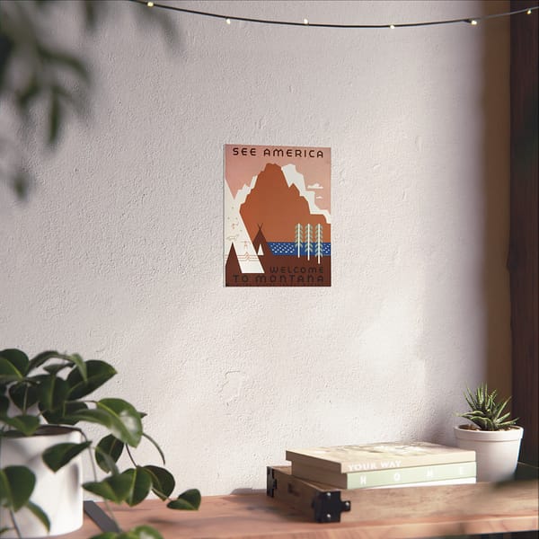2106009134201201431_2048.jpeg See America: Welcome to Montana – Works Progress Administration (c. 1930s) – Vintage Travel Poster Print