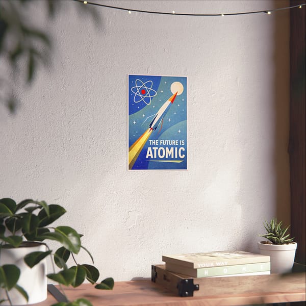 2186657455358504423_2048.jpeg The Future Is Atomic – LUNE Original – Space Age Poster Print