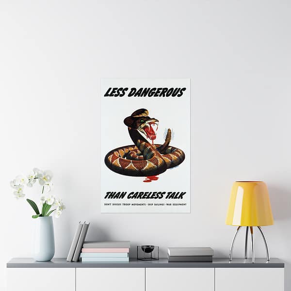 2201656418057055310_2048.jpeg Less Dangerous Than Careless Talk - Albert Dorne (1944) - Patriotic WWII Poster Print