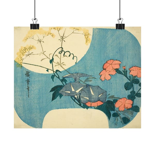 2264995194609068652_2048.jpeg Morning Glories, Pinks, and Maiden Flower - Utagawa Hiroshige (c. 1830-1844) - Japanese Woodblock Poster Print