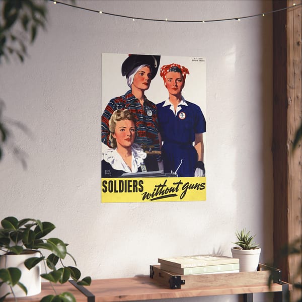 2340129168683435462_2048.jpeg Soldiers Without Guns - Adolph Treidler (1944) - Patriotic WWII Poster Print