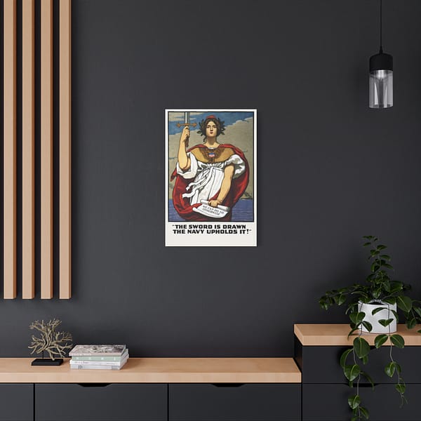 2458271306093912515_2048.jpeg The Sword is Drawn, the Navy Upholds it! - Kenyon Cox (1917) - Patriotic WWI Canvas Print