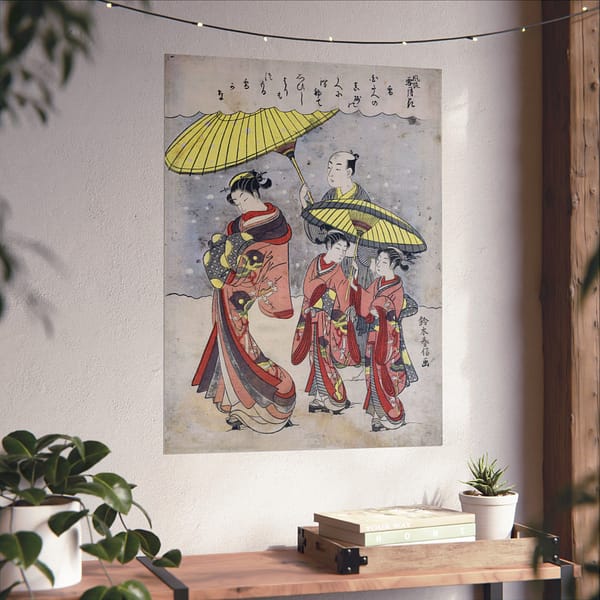 2502448673208400819_2048.jpeg Snow (Yuki) – Suzuki Harunobu (c. 1769) – Japanese Woodblock Poster Print