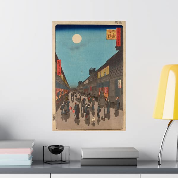 2657288759669604925_2048.jpeg Night View of Saruwaka-machi (Saruwaka-machi Yoru no Kei) - Utagawa Hiroshige (1856) - Japanese Woodblock Poster Print