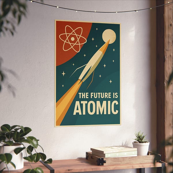 2667762141682943482_2048.jpeg The Future Is Atomic – LUNE Original – Space Age Poster Print