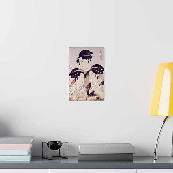 2879691300741674789_2048.jpeg Three Beauties of the Present Day - Kitagawa Utamaro (c. 1792-93) - Japanese Woodblock Poster Print