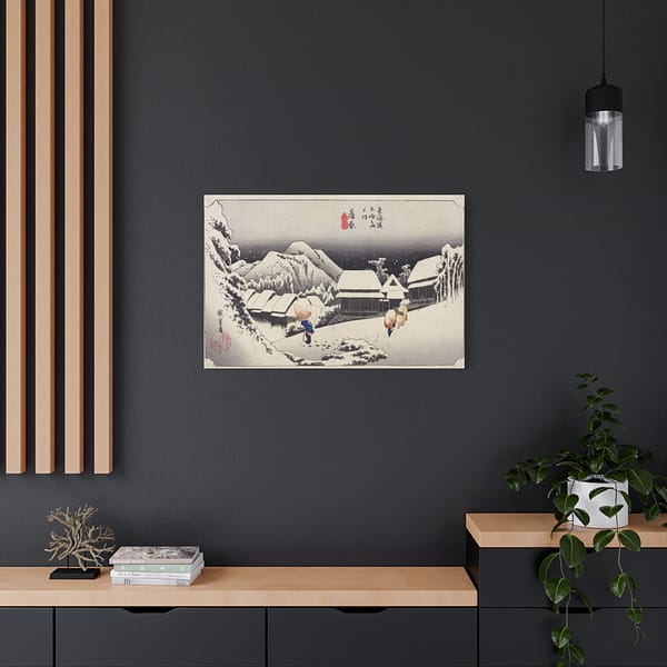 2895328546387159596_2048.jpeg Evening Snow at Kanbara – Utagawa Hiroshige (1833) – Japanese Woodblock Canvas Print