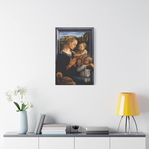 2975224566797583397_2048.jpeg Madonna and Child with Two Angels – Fra Filippo Lippi (c. 1465) – Renaissance Canvas Print