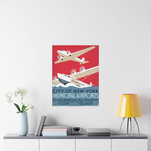 3002815626774783909_2048.jpeg City of New York Municipal Airports – Works Progress Administration (c. 1937) – Vintage Travel Poster Print