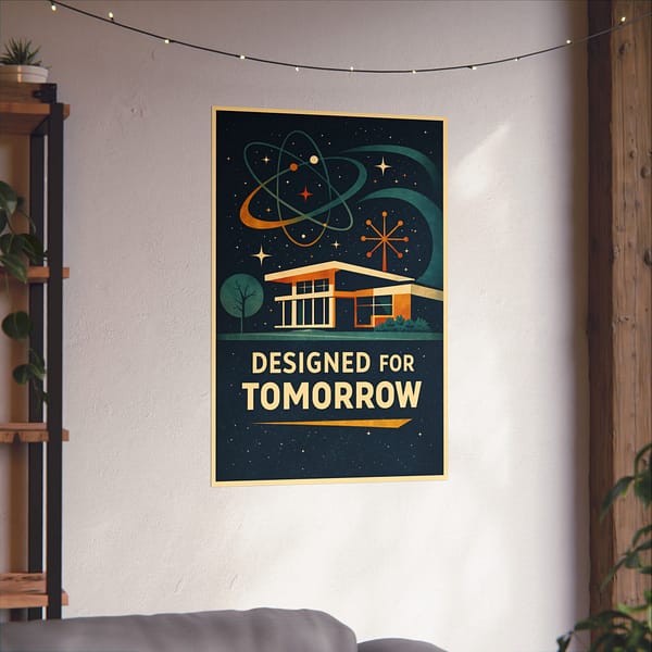 3005133123081734305_2048.jpeg Designed for Tomorrow – LUNE Original – Atomic Age Poster Print