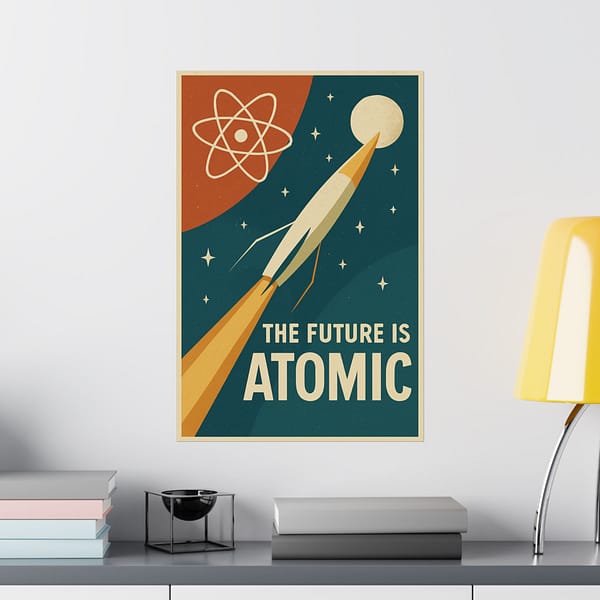316359012043341547_2048.jpeg The Future Is Atomic – LUNE Original – Space Age Poster Print