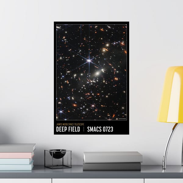 3188346382182256474_2048.jpeg Deep Field - NIRCam Compass Image - NASA James Webb Space Telescope - Space Age Poster Print