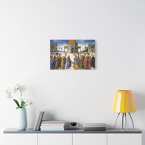 3225916859922678282_2048.jpeg Christ Giving the Keys to St. Peter – Pietro Perugino (c. 1481-1482) – Renaissance Canvas Print