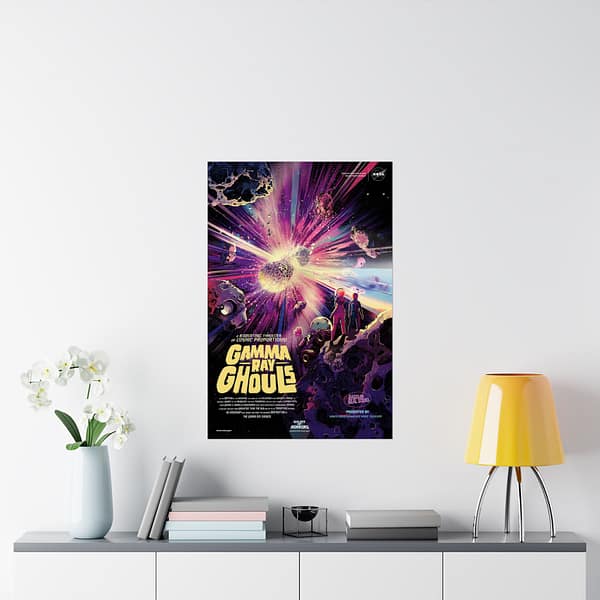 3243093888774641972_2048.jpeg Gamma Ray Ghouls - A Radiating Thriller of Cosmic Proportions! - NASA (2021) - Space Age Poster Print