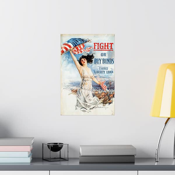 3263937919896023356_2048.jpeg Fight or Buy Bonds - Third Liberty Loan - Howard Chandler Christy (1917) - Patriotic WWI Poster Print
