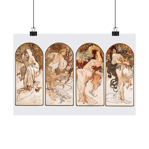 3288548577051895863_2048.jpeg The Seasons - Alphonse Mucha (1897) - Art Nouveau Poster Print