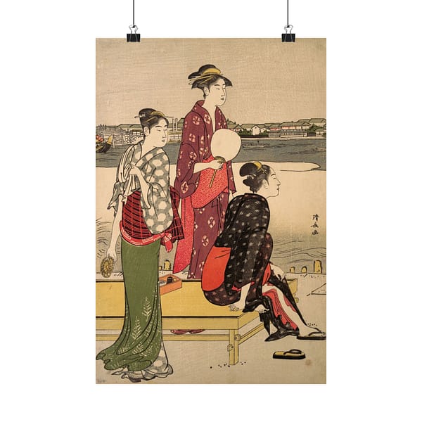 3319548992156547033_2048.jpeg Evening on the Banks of the Sumida River - Torii Kiyonaga (c. 1784-85) - Japanese Woodblock Poster Print