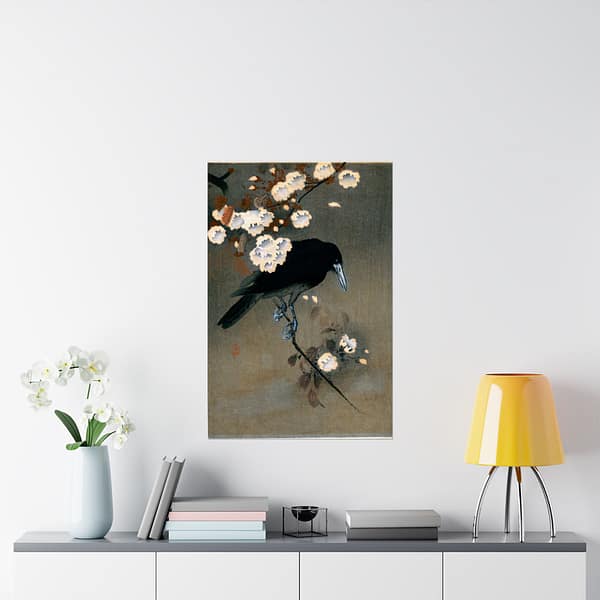 336734134019025530_2048.jpeg Crow and Blossom – Ohara Koson (c. 1910) – Japanese Woodblock Poster Print