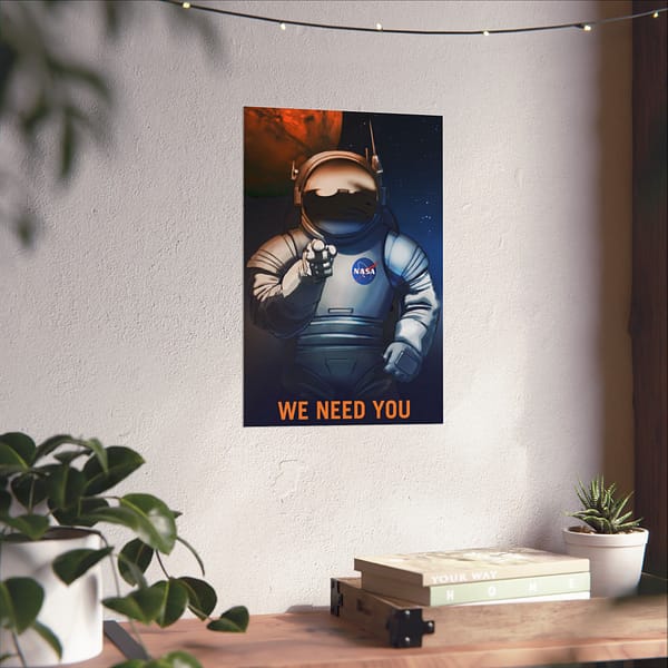 338722221208038922_2048.jpeg We Need You – NASA Recruitment Ad – Space Age Poster Print