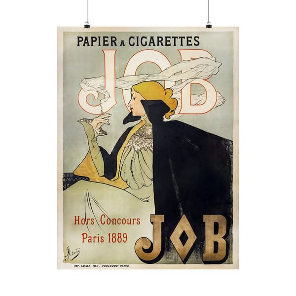 339976926716967062_2048.jpeg Job Cigarettes ad – Alphonse Mucha (1889) – Art Nouveau Poster Print