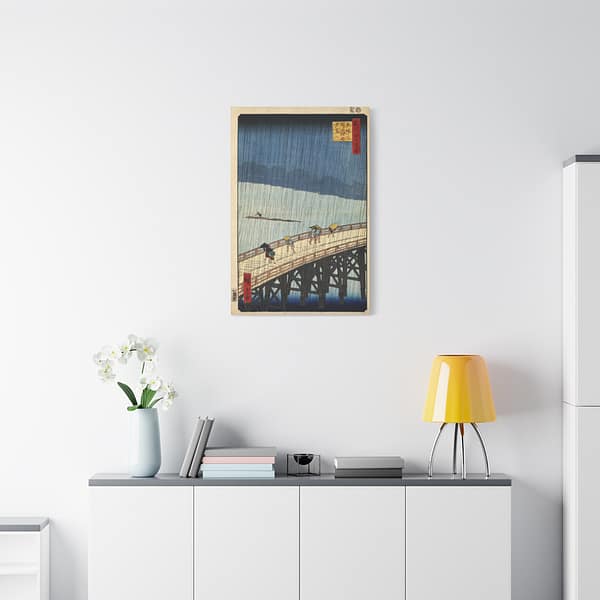 3460217288382205219_2048.jpeg Sudden Shower over Shin-Ōhashi Bridge and Atake – Utagawa Hiroshige (1857) – Japanese Woodblock Canvas Print