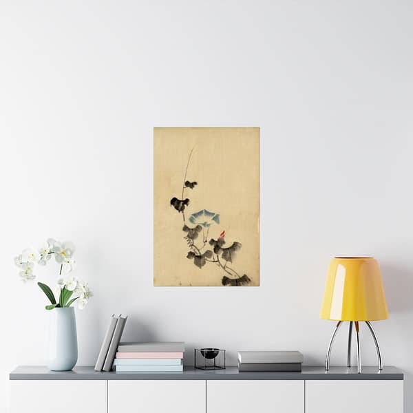 349850707627127778_2048.jpeg Blue Blossom of Morning Glory on Vine - Katsushika Hokusai (1830) - Japanese Woodblock Poster Print
