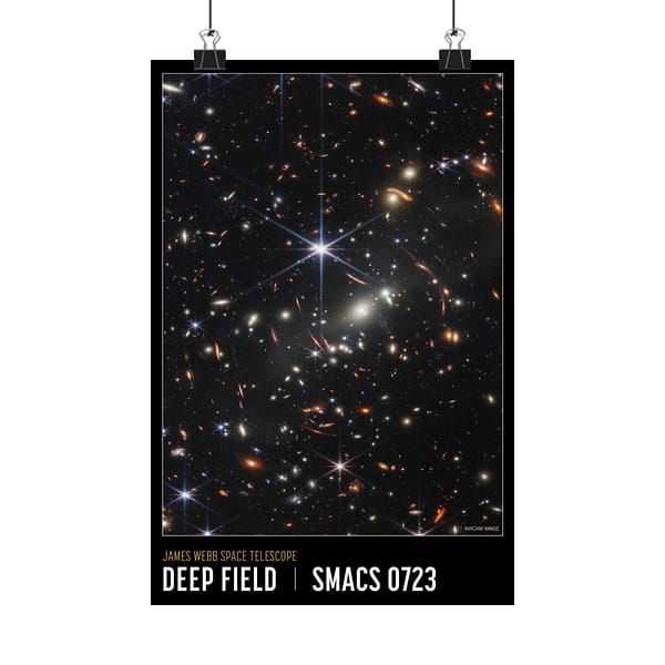 3533940210972848725_2048.jpeg Deep Field - NIRCam Compass Image - NASA James Webb Space Telescope - Space Age Poster Print