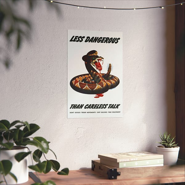 3634442578693571854_2048.jpeg Less Dangerous Than Careless Talk - Albert Dorne (1944) - Patriotic WWII Poster Print