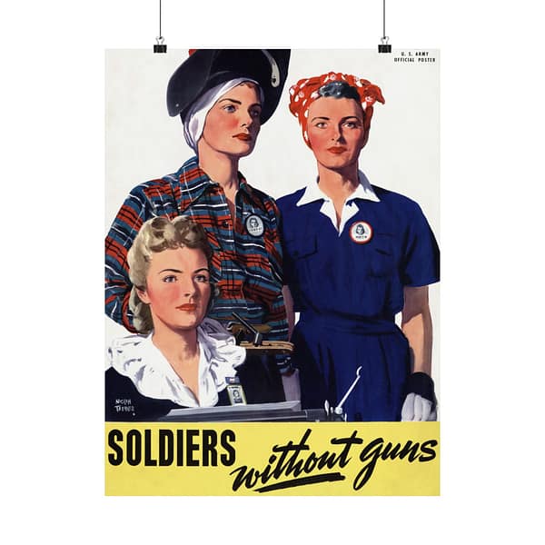 3724451702767461405_2048.jpeg Soldiers Without Guns - Adolph Treidler (1944) - Patriotic WWII Poster Print