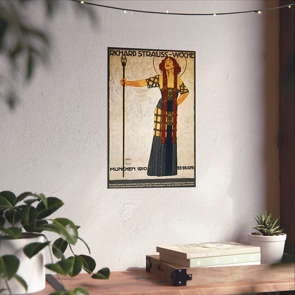 3760326418843970543_2048.jpeg Richard Strauss-Woche opera, Munich – Ludwig Hohlwein (1910) – Art Nouveau Poster Print