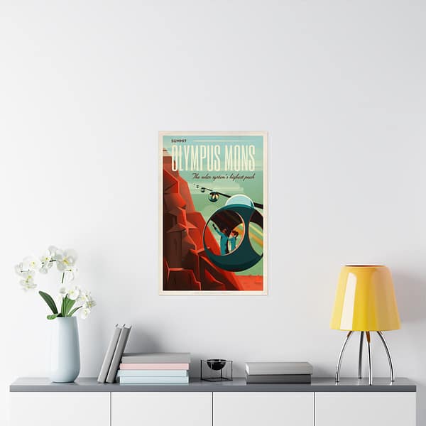 379183972589183693_2048.jpeg Olympus Mons - The Solar System's Highest Peak - NASA Travel Ad (2015) - Space Age Poster Print
