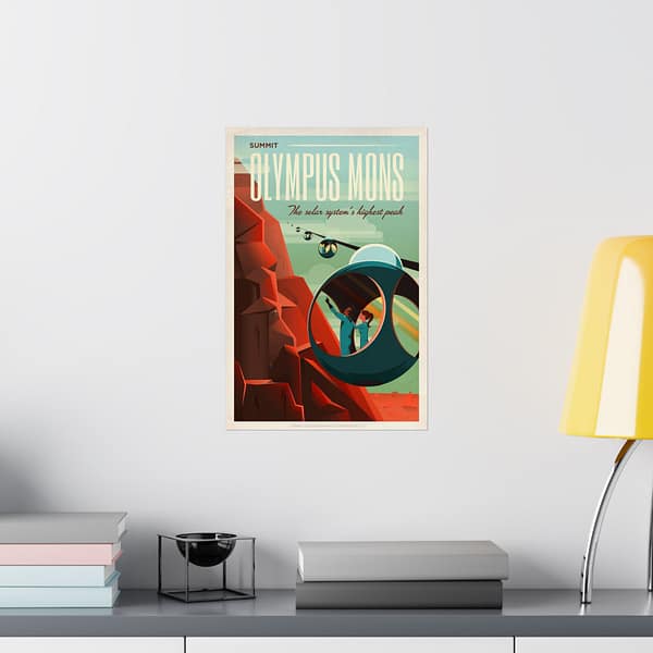 3905066328271073627_2048.jpeg Olympus Mons - The Solar System's Highest Peak - NASA Travel Ad (2015) - Space Age Poster Print