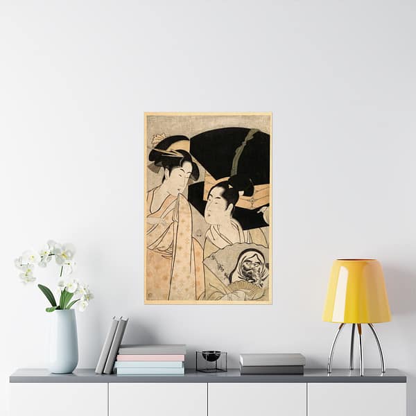 3918278848136815375_2048.jpeg Woman and Fan Vendor - Kitagawa Utamaro (c. 1790s) - Japanese Woodblock Poster Print