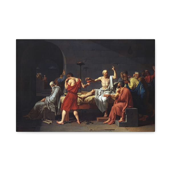 3920231677957829965_2048.jpeg The Death of Socrates – Jacques-Louis David (1787) – Classical Canvas Print