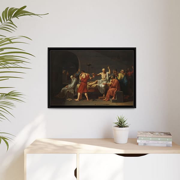393197314243418122_2048.jpeg The Death of Socrates – Jacques-Louis David (1787) – Classical Framed Canvas Print