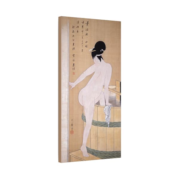 3943646539357599810_2048.jpeg Bathing in Cold Water - Kitagawa Utamaro (c. 1799) - Japanese Woodblock Canvas Print