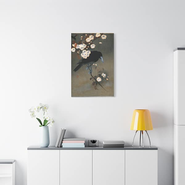 3958866491422142299_2048.jpeg Crow and Blossom – Ohara Koson (c. 1910) – Japanese Woodblock Canvas Print