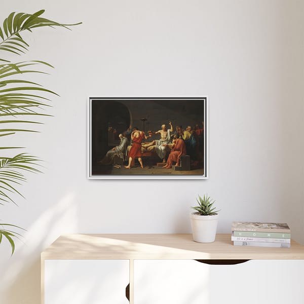 3964023205765638822_2048.jpeg The Death of Socrates – Jacques-Louis David (1787) – Classical Framed Canvas Print