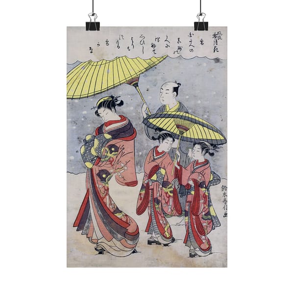 4078500018108756819_2048.jpeg Snow (Yuki) – Suzuki Harunobu (c. 1769) – Japanese Woodblock Poster Print