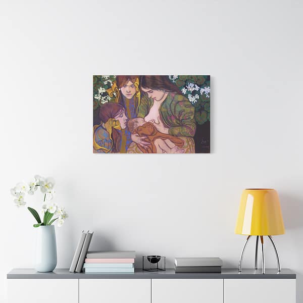 4238544730805463713_2048.jpeg Motherhood (Macierzynstwo) – Stanisław Wyspiański (1905) – Impressionist Canvas Print