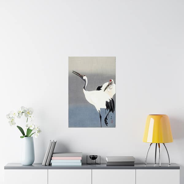 4273808512415439784_2048-1.jpeg Two Cranes – Ohara Koson (c. 1910) – Japanese Woodblock Poster Print